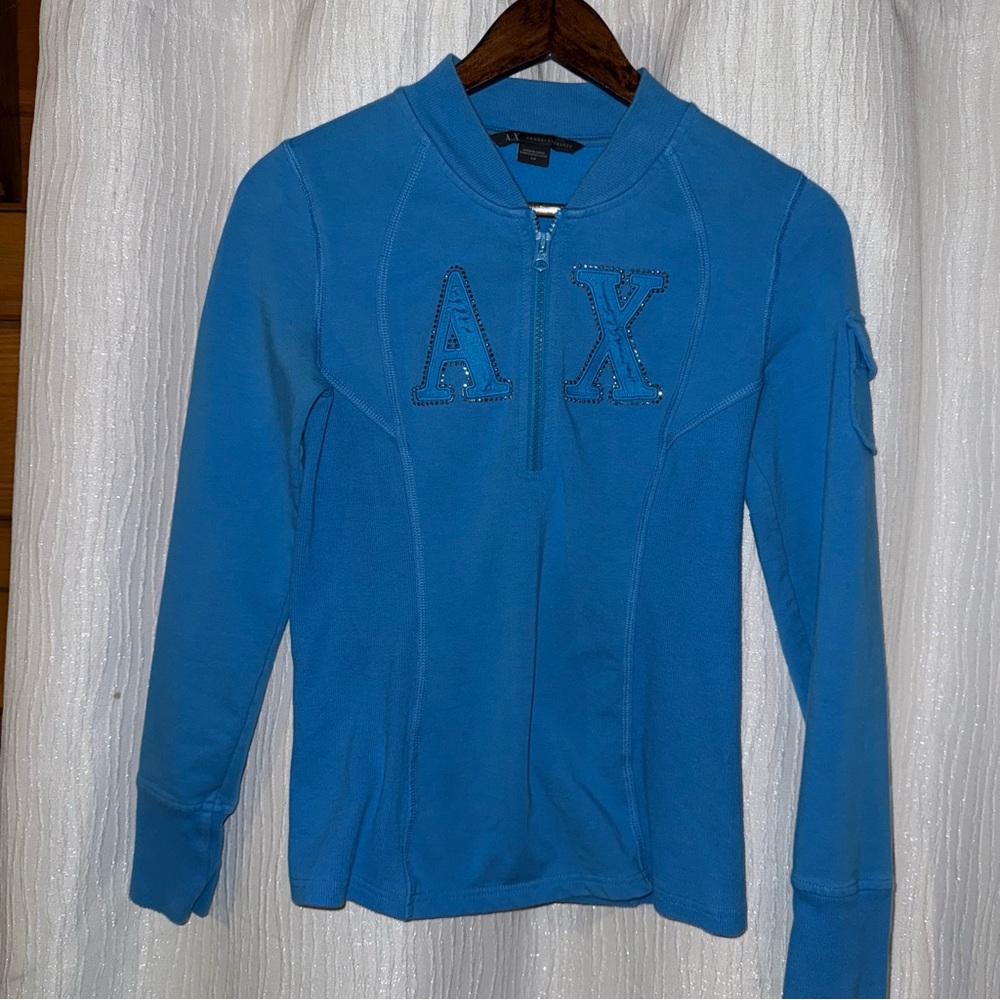 Armani Exchange Vibrant Blue Knit Top